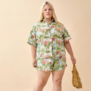 Nashville Linen Short Es 1X - RARE Summer of Love print